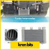 Silver metallic turbo intercooler with ribbed fin design and mounting brackets fit mazda bt-50 and ford ranger turbo