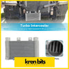 Silver metallic turbo intercooler with ribbed finned design and brackets fit mazda bt-50 and ford ranger pj pk 2.5 3l turbo