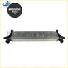 Silver aluminum intercooler with black plastic end caps and mounts for holden colorado 2012 to present