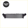 Black and silver metal intercooler with ribbed core design for nissan navara d23 yd25 2017-2019
