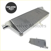 Silver aluminum performance intercooler with sleek ribbed core and polished finish for Toyota Chaser MARK II JZX110