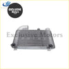Silver metallic intercooler with ribbed core and curved pipes for toyota hiace kdh diesel 1-kd 2005-2021