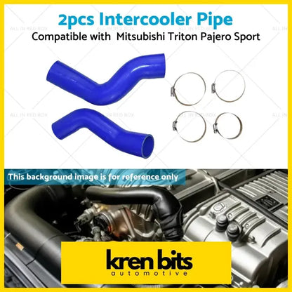 Blue silicone intercooler pipes with metal clamps for mitsubishi triton and pajero sport intercooler hose replacement