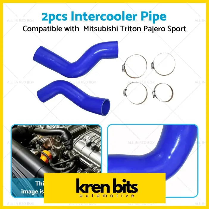 Blue silicone intercooler hose pipes for mitsubishi triton pajero sport perfect for qf qe mq models