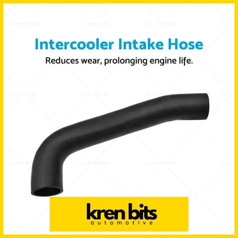 Black rubber intercooler intake hose for mitsubishi challenger pajero shown from the back side