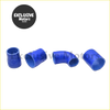 Set of four vibrant blue silicone hose fittings for intercooler piping kit on Mitsubishi Triton ML MN diesel 2.5L