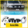 Chrome finished metal and black rubber intercooler piping kit for nissan patrol gu y61 3.0l zd30ddti turbo diesel