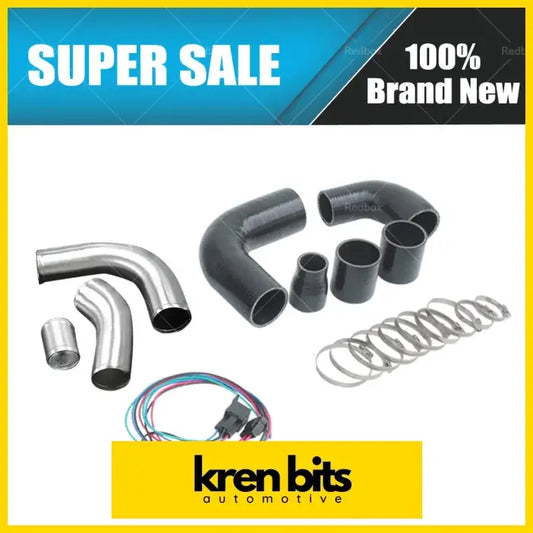 Black and chrome intercooler piping kit components for Nissan Patrol GU Y61 3.0L ZD30DDTi turbo intake manifold
