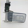Gray rectangular interior dome light for toyota hilux 1997-2005 with clear textured lens shown from back side