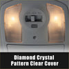 Clear plastic interior dome light lens cover for toyota prius with diamond pattern two light panels and switch