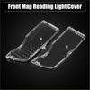 Clear plastic front map reading light covers with textured diamond pattern and molded edges for toyota prius interior dome light