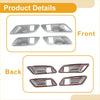 Set of four silver chrome interior door handle bowl covers for toyota crown 2023 2024 shown from the back