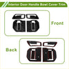 Interior door handle bowl cover trim set for toyota sienna 2021-2024 in black and red with glossy finish