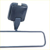 Dark gray plastic interior mirror for toyota hilux 1997-2006 with rectangular frame and mounting clip shown from back side