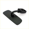 Black plastic interior rear view mirror with curved arm and mounting bracket for mitsubishi triton l200 1996-2006