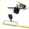 Black plastic side mirror with rectangular reflective surface and curved base for mitsubishi triton l200 1996-2006