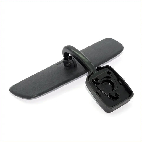 Black plastic bicycle handlebar grip with integrated mounting bracket shown on the back side for mitsubishi triton interior mirror