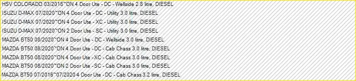 ISUZ-502JK - RAW4*4 TFS 19- BT50 20-