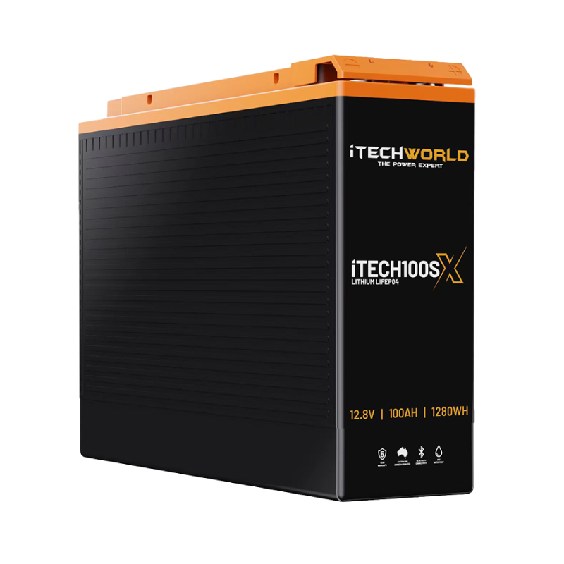 iTechWorld iTECH100SX Slim Deep Cycle Lithium Battery with Bluetooth LifePO4 100Ah