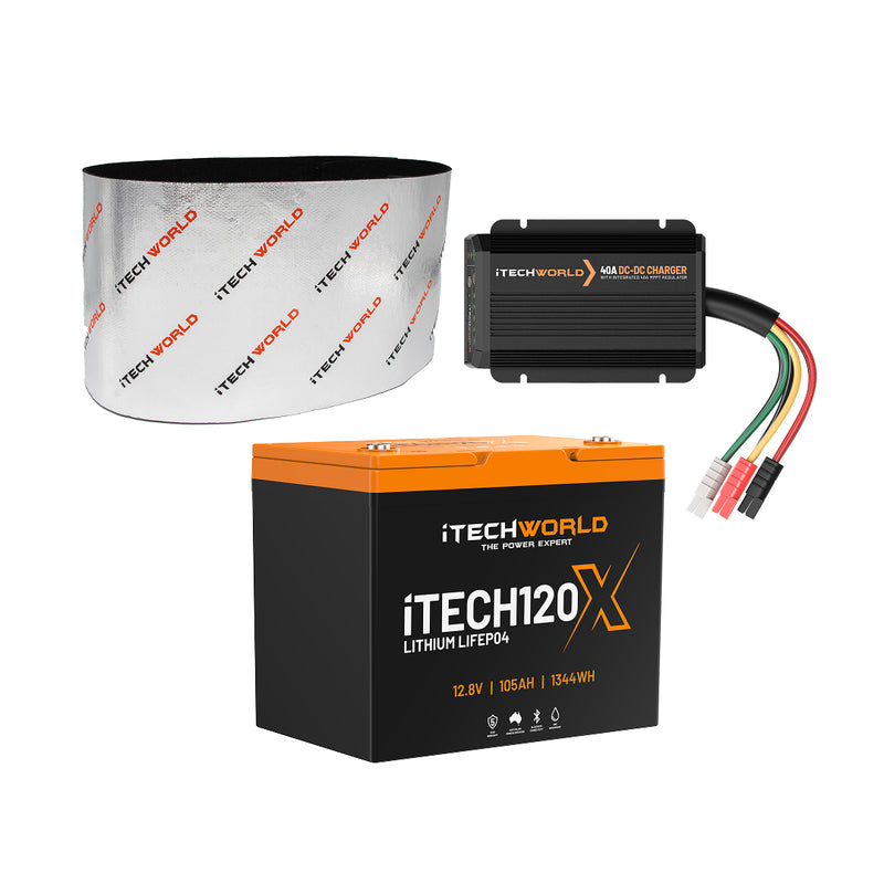 iTechWorld Under Bonnet Kit Dual Battery System - 105Ah