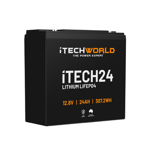 iTechWorld iTECH24 Deep Cycle Lithium Battery LiFePO4 24Ah