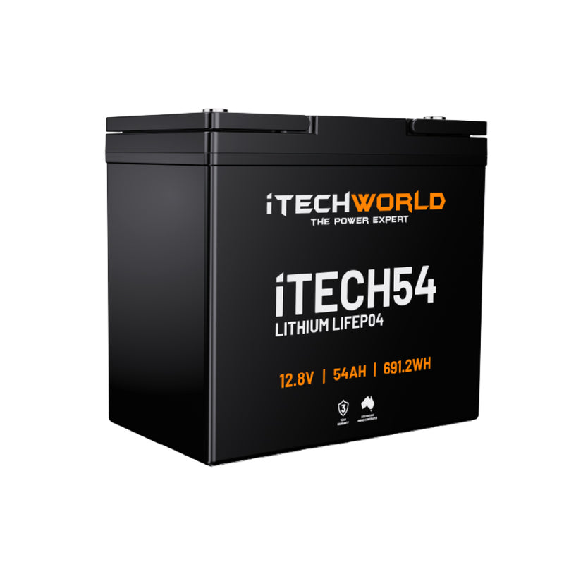 iTechWorld iTECH54 Deep Cycle Lithium Battery LiFePO4 54Ah