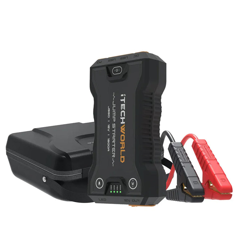 iTechWorld JS60 Lithium Jump Starter and Backup Power Bank with Heavy-Duty Case 1500A