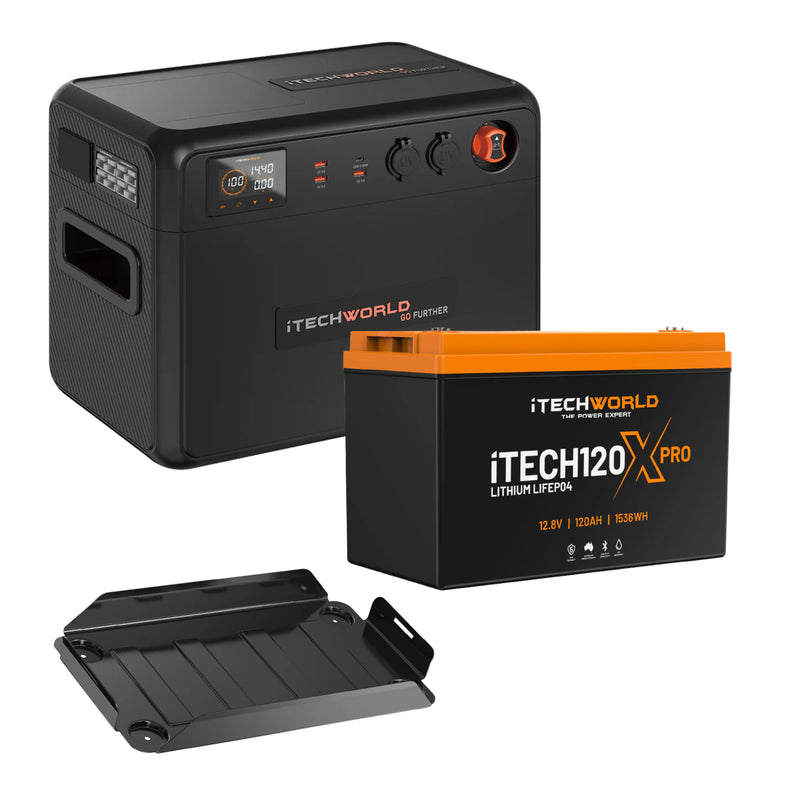 iTechWorld iTechworld - Base Portable Dual Battery Kit - 120Ah Lithium