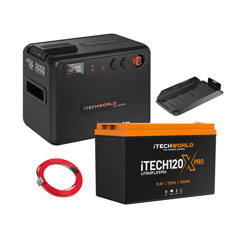 iTechWorld iTechworld - Premium Portable Dual Battery Kit - 120Ah Lithium