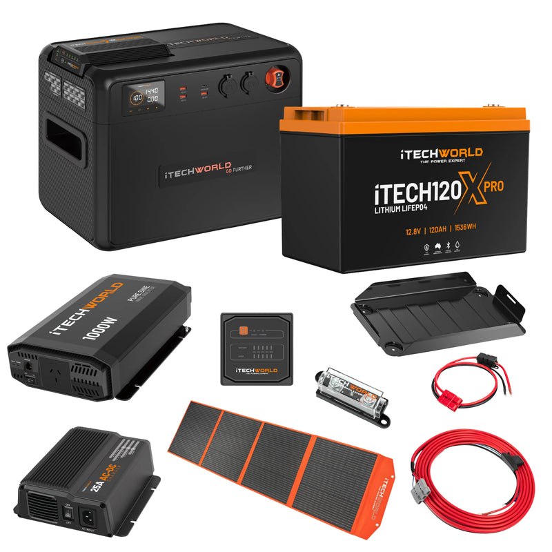 iTechWorld iTechworld - Ultimate Portable Dual Battery Kit - 120Ah Lithium