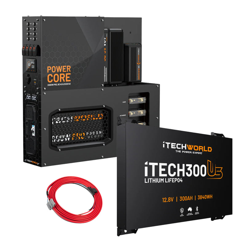 iTechWorld 300Ah Ultra Slim Power Core All-in-One Complete System