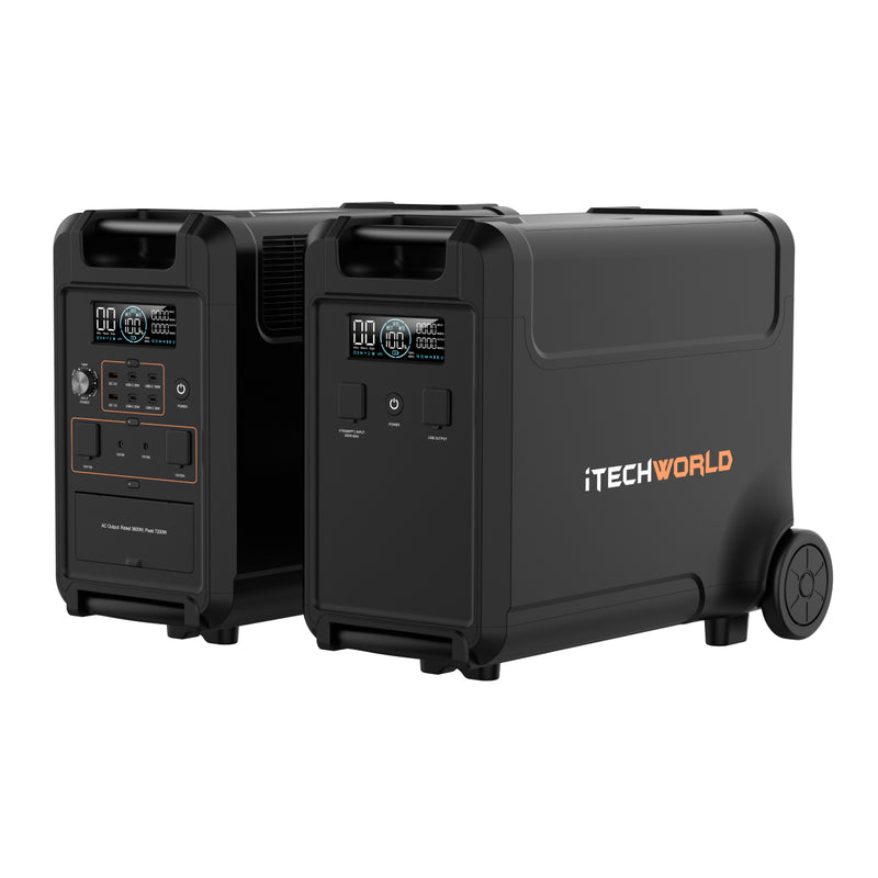 iTechWorld PS3600 Portable Lithium Power Station + EB3840 Expansion Battery Kit