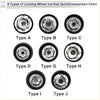 Eight j wheel lock lugnut keys with star-shaped metal heads and black rubber rings for toyota 4wd ute offroad use