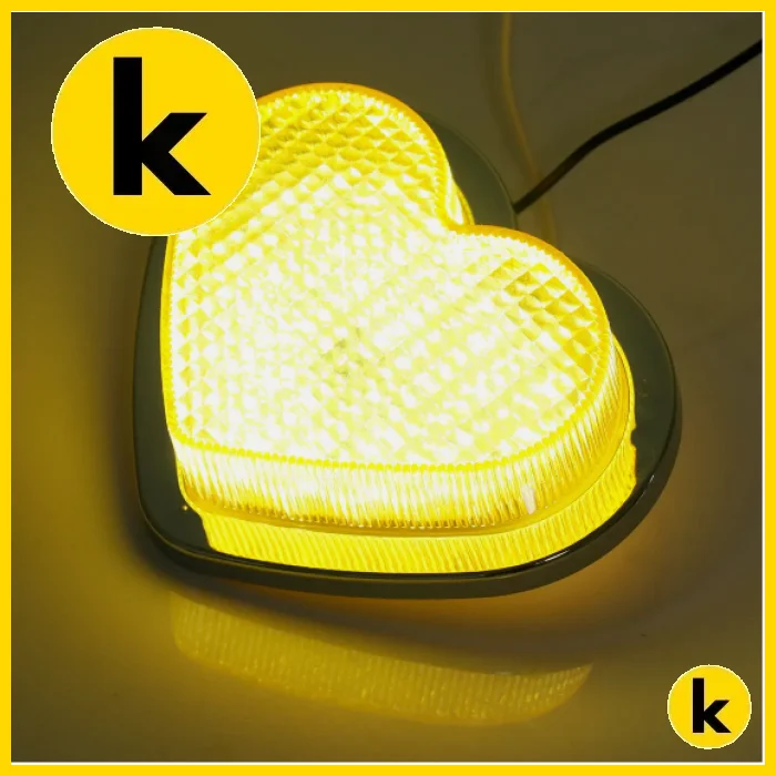 JDM LED Yellow Heart Side Indicators (Small) Kren Bits