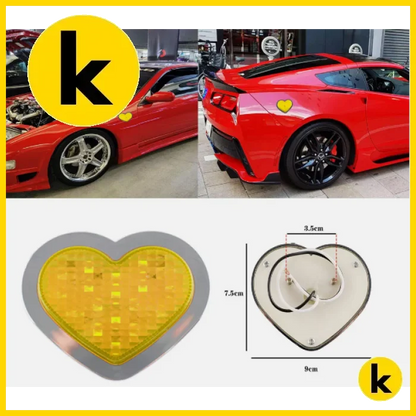 JDM LED Yellow Heart Side Indicators (Small) Kren Bits