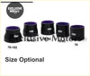 Set of black silicone hose couplers with purple interiors and echma logo for jdm universal aluminum intake inlet velocity stack