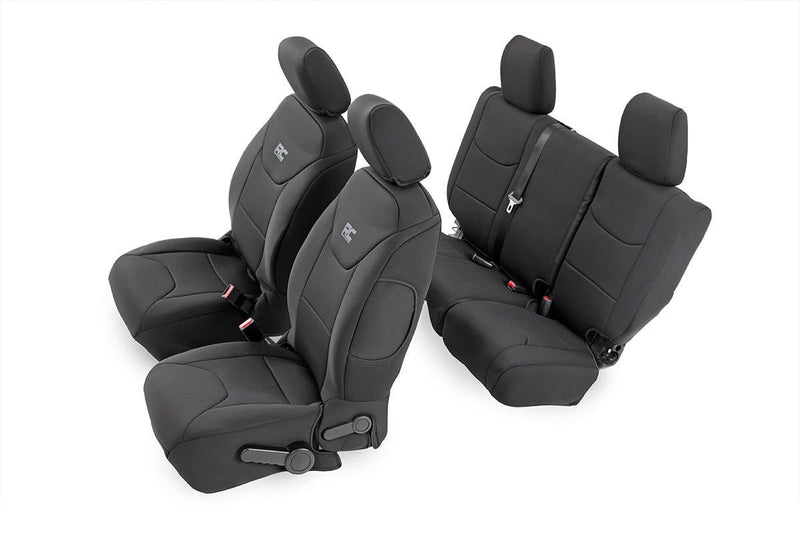 Seat Covers Front and Rear 4-Door Jeep Wrangler JK 4WD (2013-2018)