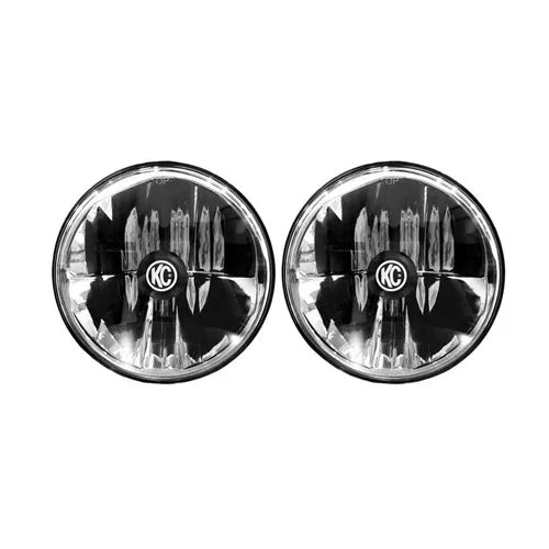KC HiLiTES 97-06 Jeep TJ/Univ. 7in. Gravity LED H4 DOT Approved Replac. Headlight (Pair Pack System) — fits Jeep Wr...