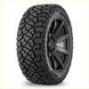 Black rubber kenda klever rt 275 55 r20 off-road tire with aggressive tread mounted on black alloy wheel