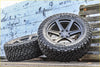 Black klever ht all-terrain tires mounted on dark gray multi-spoke alloy wheels for kenda klever rt 35x12.5 r20