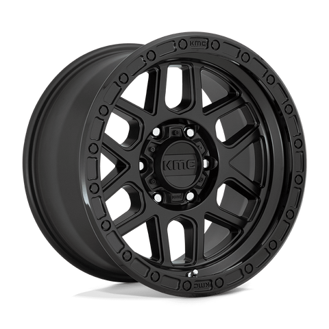 KMC Mesa KM544 17x9 6x139.7 +18mm Satin Black Gloss Black Lip (image 2)