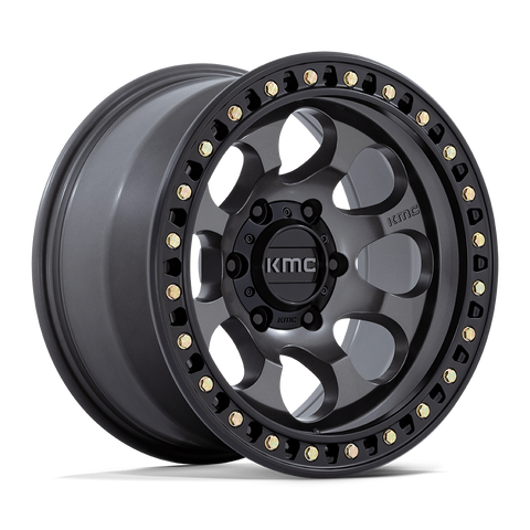 KMC Riot Sbl KM550 18x9 6x139.7 +18mm Anthracite Satin Black Lip