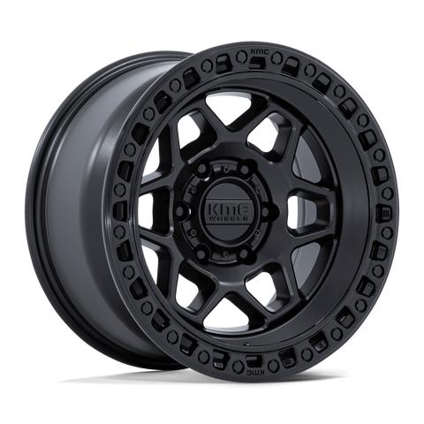 KMC Torx KM553 17x8.5 5x127 0mm Matte Black Gloss Black Lip