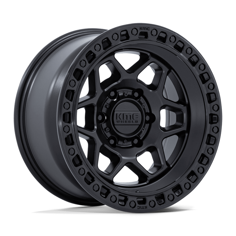 KMC Torx KM553 17x8.5 5x127 0mm Matte Black Gloss Black Lip