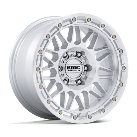 KMC Attack KM555 17x8.5 6x139.7 -10mm Gloss Silver Machined