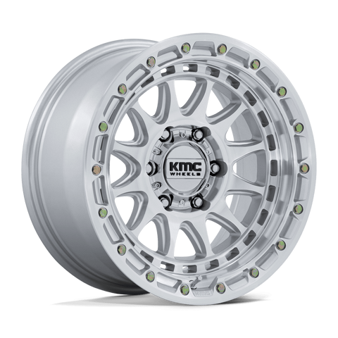 KMC Crux KM556 17x8.5 6x139.7 +25mm Gloss Silver Machined Face