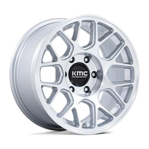 KMC Hatchet KM730 17x8.5 6x139.7 +25mm Gloss Silver Machined