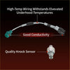 Silver metallic knock sensor with black plastic housing and green black wiring connectors for toyota 4runner 88-92