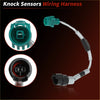 Teal and black plastic knock sensor wiring harness with flexible insulated wire for toyota 4runner 1988-1992