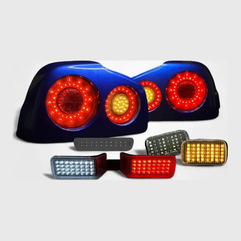 Boosted International LED Conversion Bundle (Skyline R34 99-02) - Switchback Upgrade (Indicator + DRL) GTR Reverse (Passenger) + Fog (Driver) Plug 'n Play LED Kit Double Ri